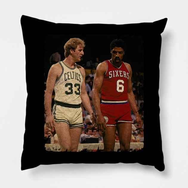 Larry Bird with Dr. J Pillow by Wendyshopart