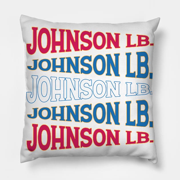 NATIONAL TEXT ART LBJ Pillow by LAVA-ROMA-NOVA