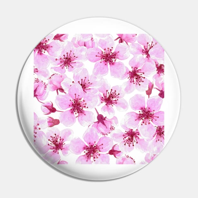 Cherry blossom watercolor Pin by katerinamk