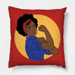 Blak woman too strong Pillow