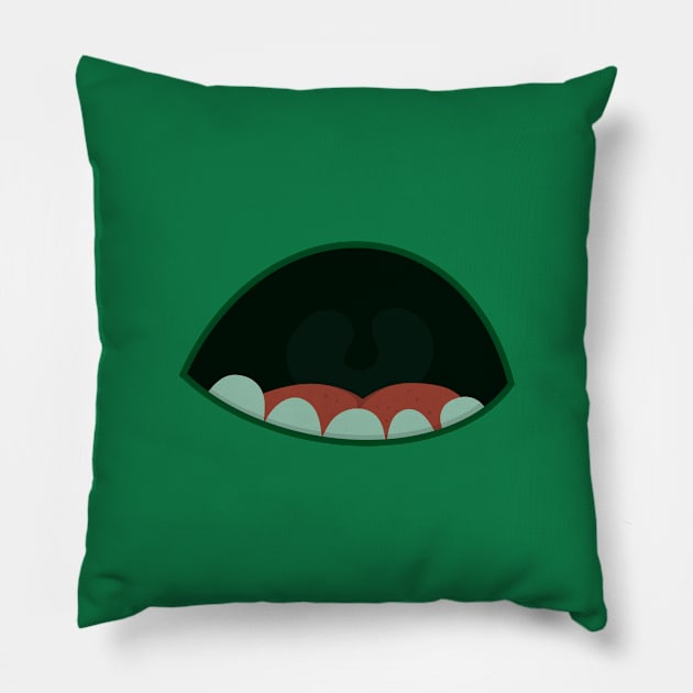 mouth of a monster Pillow by Mentecz