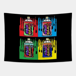 spray pop art drip art graffiti Tapestry