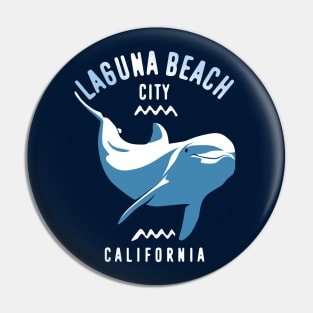 Laguna Beach City Of The Dolphins Pin