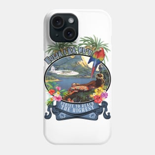 Vintage Tiki Hawaiian Style " Strive to Reach the Highest Phone Case