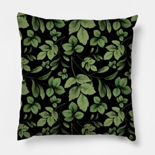 Watercolor leaves 1 Pillow