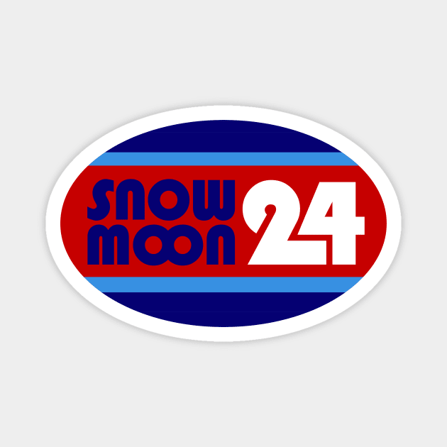 Snow Moon 24 Hour Challenge 2023 Ultramarathon Magnet by PodDesignShop