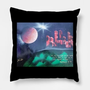 City on a hill Pillow