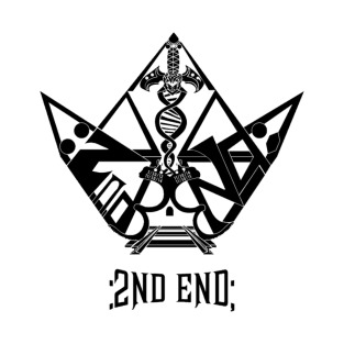 Official :2nd End; Black Crown Logo T-Shirt