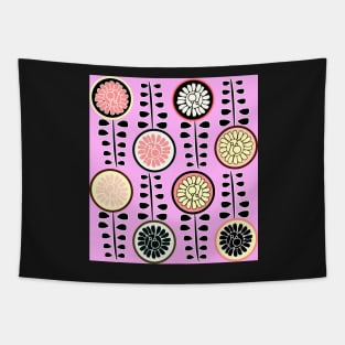 Floral circles Tapestry