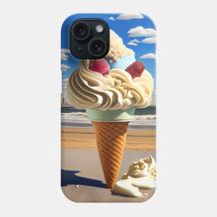 Big ice cream cone on the Beach Phone Case