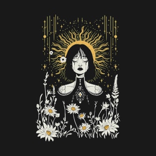 Slumber - Witchy Botanical Tarot Art T-Shirt