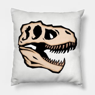 T-Rex skull exhibits fearsome yet intriguing structure Pillow