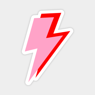 Preppy Pink and Red Lightning Bolt Magnet