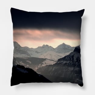 Swiss Alps dark Pillow