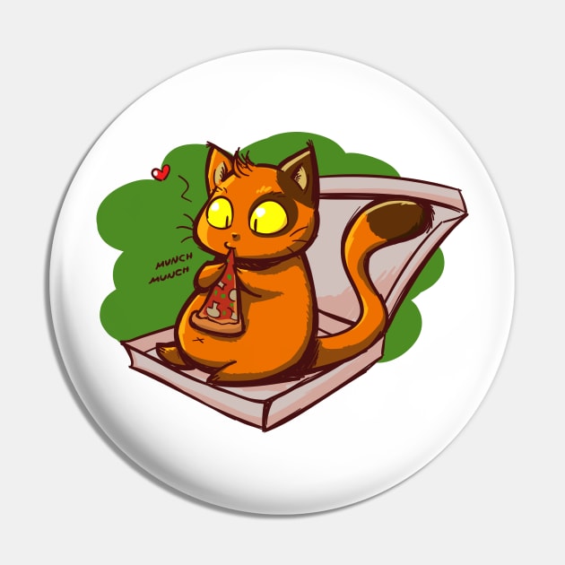 Pizza Cat Pin by KingsandQueens