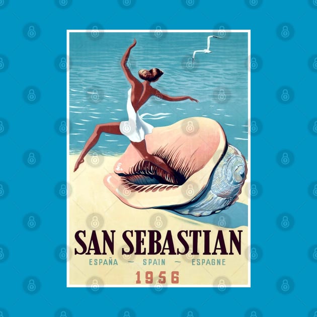 San Sebastian Spanish Travel and Tourism Advertising Resort Print by posterbobs