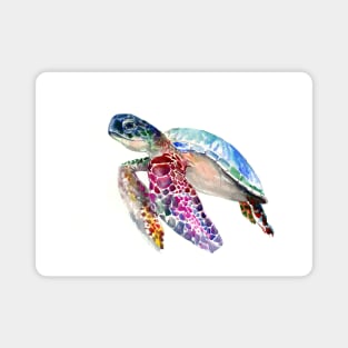 Sea Turtle, Rainbow colors Magnet