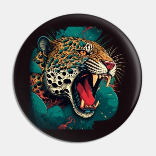 Roaring Jaguar Art Pin