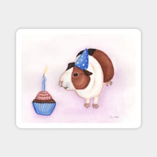 Guinea Pig and Birthday Cake Magnet