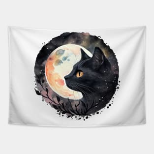 Watercolor cat art Tapestry