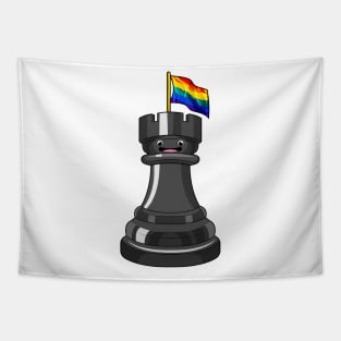 Chess piece Rook Rainbow Chess Tapestry