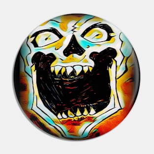 Screaming skull Pin