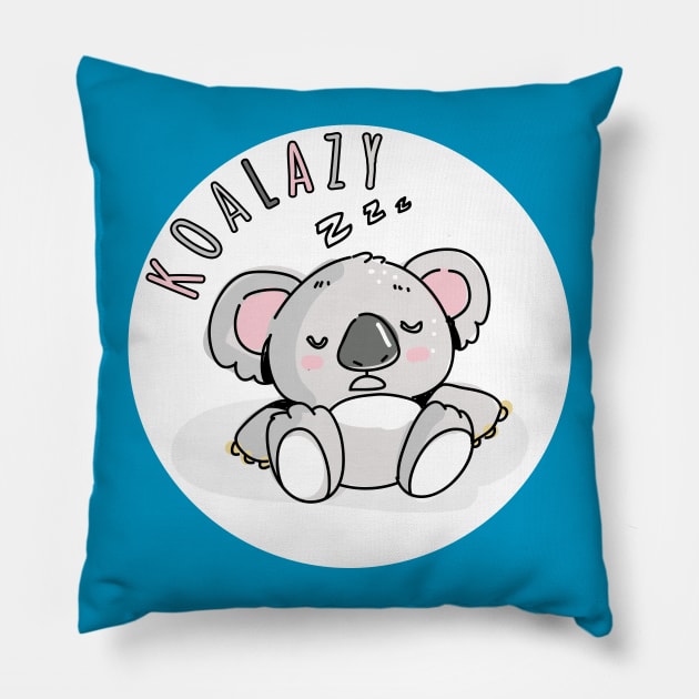 Lazy Koala Pillow by superdupertees