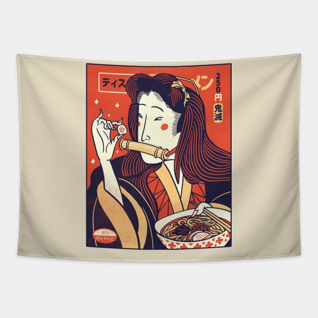 Discount Noodle Gang: Slayer Nez (Light Colored Shirt) Tapestry by zerobriant