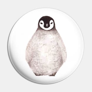 Ink Painted Penguin Chick Pin