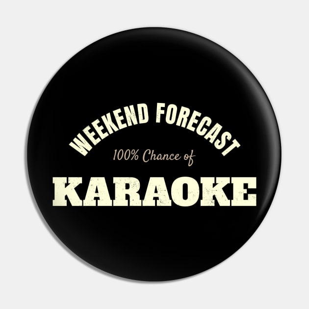 Karaoke - Awesome And Funny Weekend Forecast Hundred Procent Chance Of Karaoke Saying Quote For A Birthday Or Christmas Pin by CoinDesk Podcast
