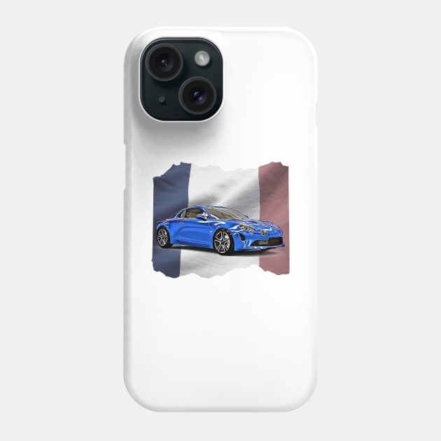 Renault Alpine A110 France Print Phone Case by Auto-Prints