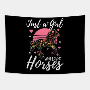 Just A Girl Who Loves Horses Tapestry