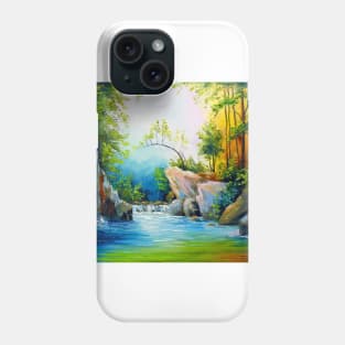 Forest waterfall Phone Case