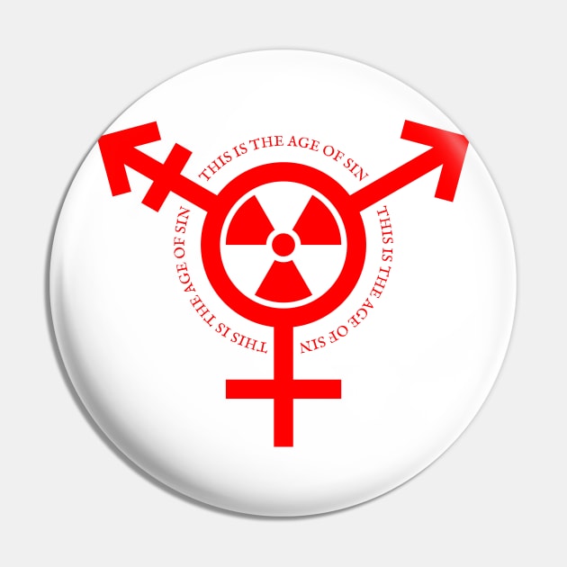 Trans Radiation (Alternate) - "Age of Sin" - Red Pin by GenderConcepts