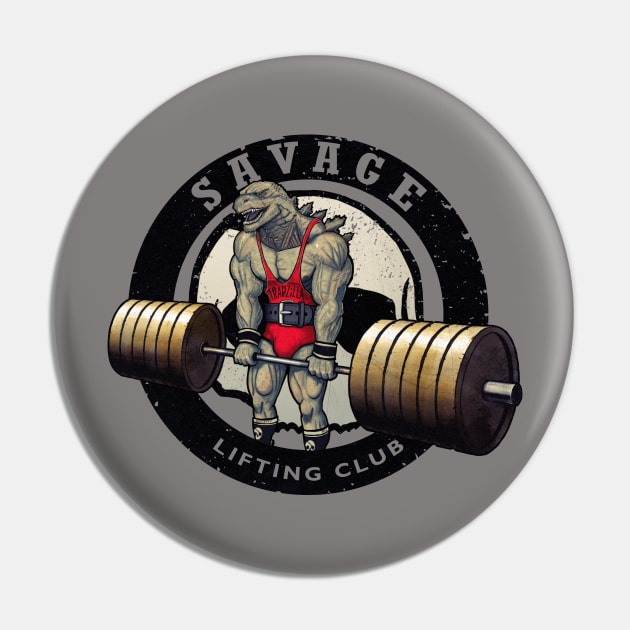 Trapzilla - Savage Lifting Club Pin by deezify