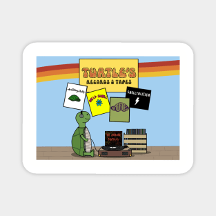 Old school Turtle record Magnet