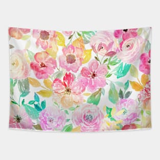 Classy watercolor hand paint floral design Tapestry