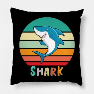 Vintage Retro Shark Pillow