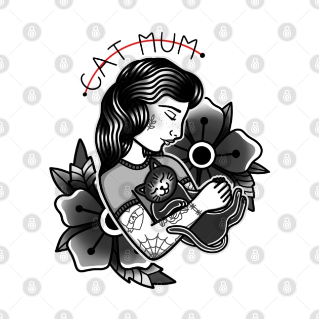 Tattooed ‘Cat Mum’ by Ames-O-Art