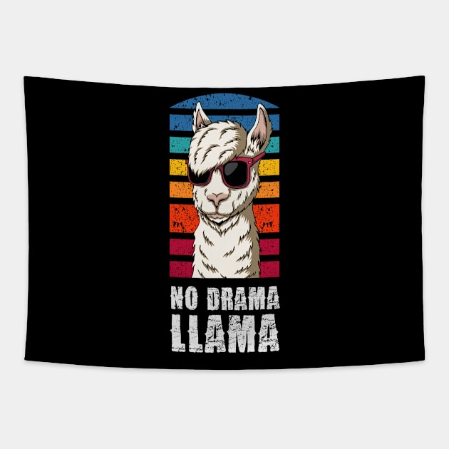 No Drama Llama Funny Cute Tapestry by Pannolinno