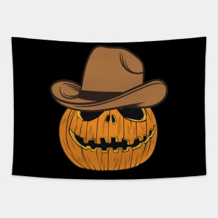 Halloween Cowboy Jack O Lantern Tapestry