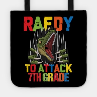 Funny Ready To Attack 7th Grade Shark First Day of School Gifts Kids Tote
