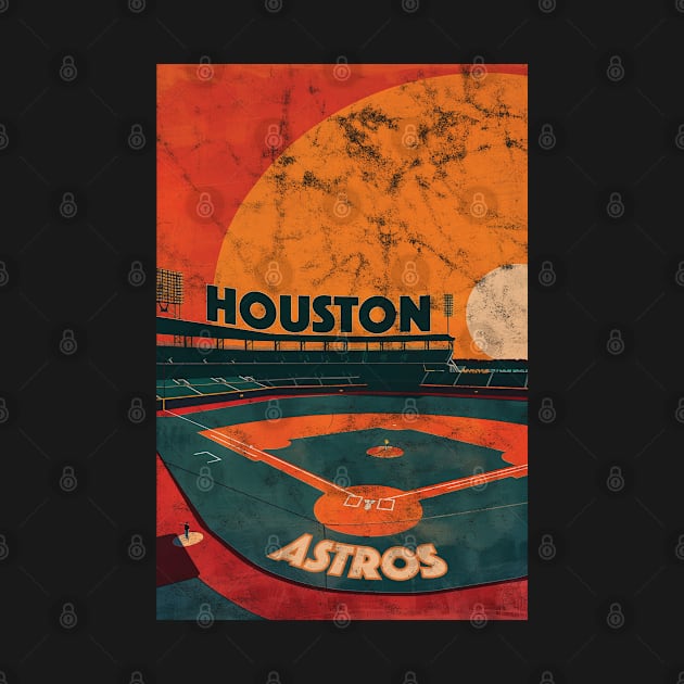 Midcentury Houston Astros Stadium by Rad Love