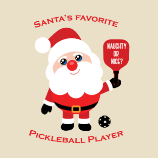 Santa's Favourite Pickleball Player T-Shirt