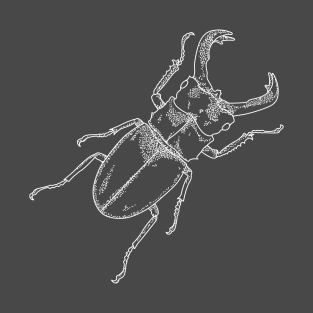 Stag beetle pointillism illustration T-Shirt