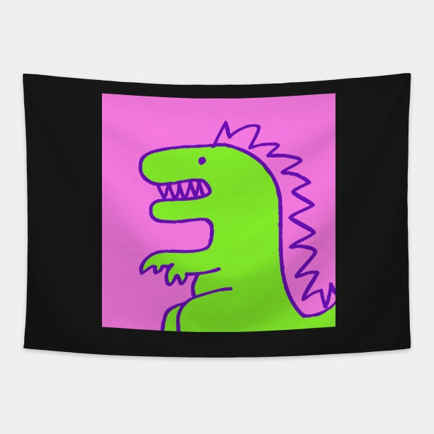 Bold, fun illustration of a T Rex dinosaur. Tapestry by CliffordHayes