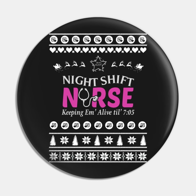 Merry Christmas Nurse Pin by bryanwilly