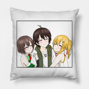 ore dake haireru kakushi dungeon-lola, noir and emma Pillow