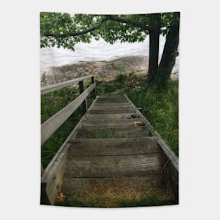 Steps down to beach Tapestry