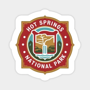 Hot Springs National Park Red Emblem Magnet